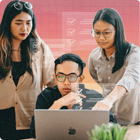 colleagues working together